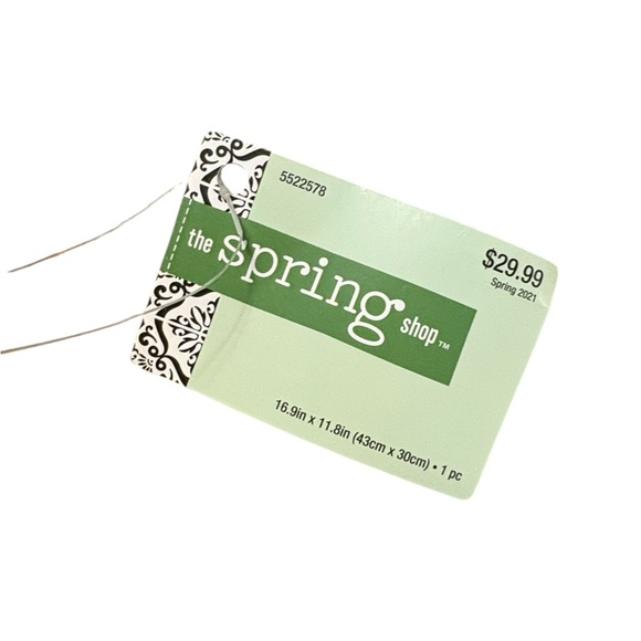 Rattan Natural Wood Serving Tray Handles Tan 17” New - Picture 5 of 5